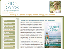 Tablet Screenshot of 40daystoenlightenedeating.com